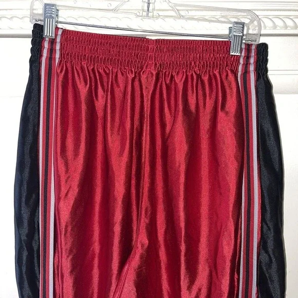 Adidas Track Pants Men L Red Vintage Retro‎ Metallic Shimmer Athletic Old School
